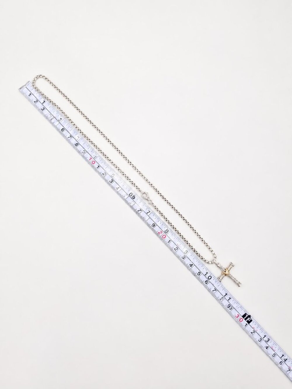 David Yurman Cable Cross Gold X Pendant Necklace w/ 18K Yellow Gold - 20" - RARE - Picture 12 of 12